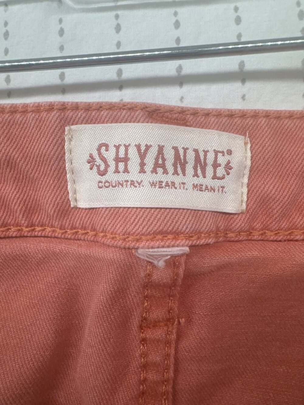 Shyanne Womens Jeans Sz 32 Peach Flare Leg Tulip-Pocket Boho Hippie Festival - Picture 5 of 14